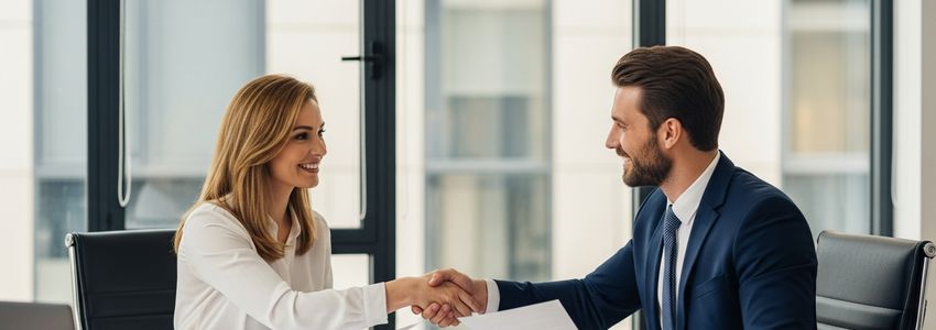 Business advisor reviewing short-term loan documents with a small business owner