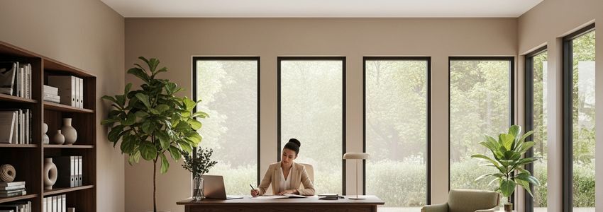 Small business owner reviewing credit card options for their business