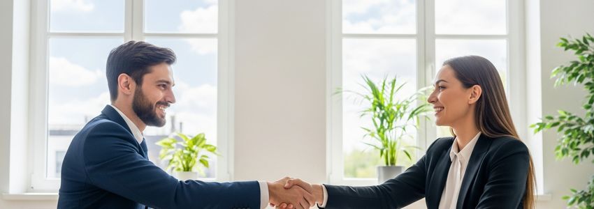 Small business owner reviewing financing options with an advisor in an Arlington, Texas office