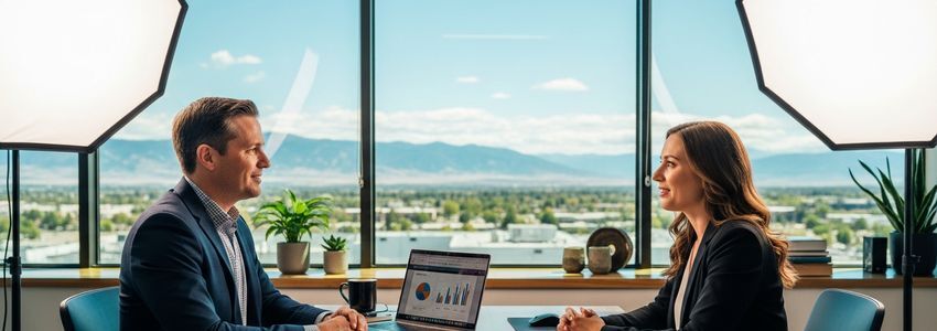 Business owner consulting with a financial advisor about small business loans in Boise, Idaho