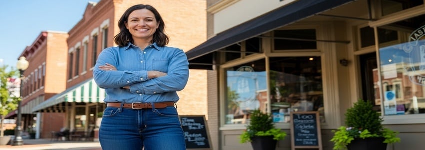 Small business owner in Bowling Green Kentucky reviewing financing options