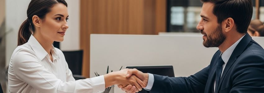 Small business owners reviewing loan documents in Chattanooga, Tennessee