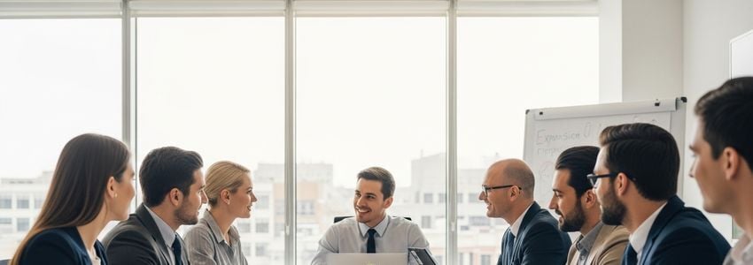 Small business owner in Manchester reviewing financing options with Crestmont Capital