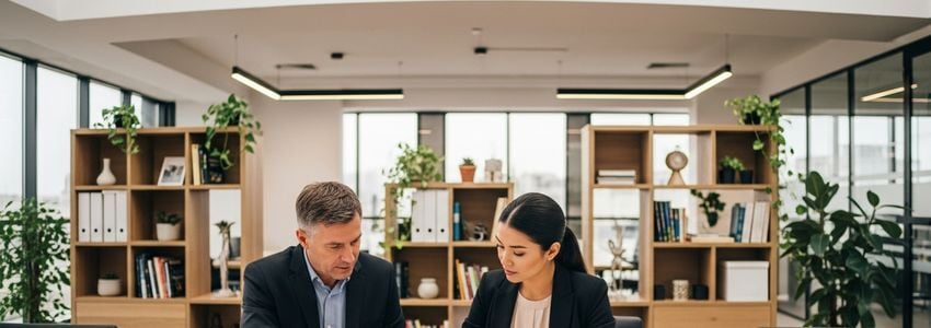 Milwaukee small business owners reviewing loan financing options with a financial advisor