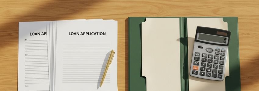 Small business owner reviewing loan documents with a financial advisor in Overland Park, Kansas