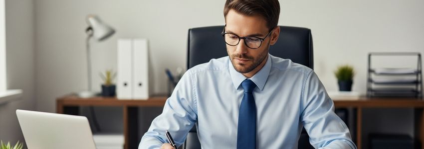 Small business owner in Pasadena Texas reviewing loan documents