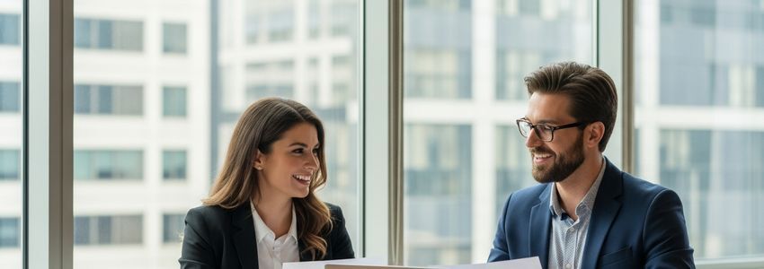 Portland business owners reviewing financing options with a financial advisor