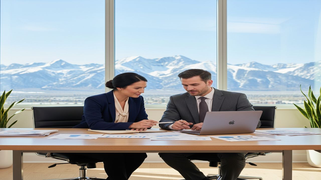 Wyoming small business owners reviewing financing options with their advisor