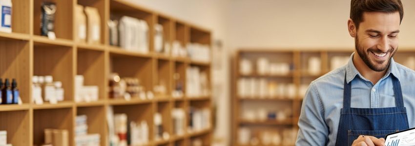 Small business team reviewing revenue growth strategy at a modern office meeting