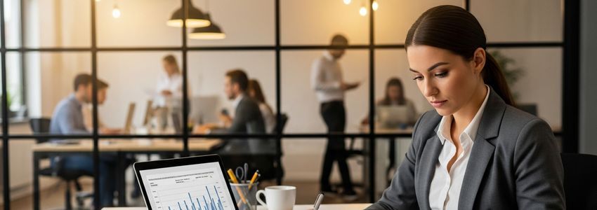 Staffing franchise business owner reviewing loan documents and financing options