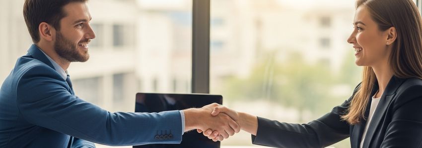 Entrepreneur and financial advisor discussing business startup funding and planning
