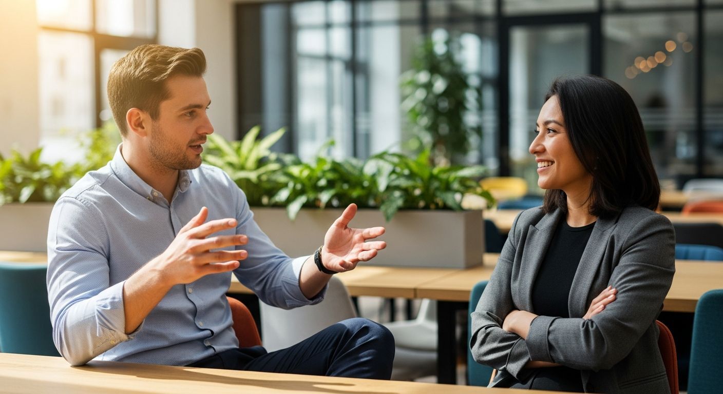 Startup business owner reviewing loan documents at a modern office desk with a laptop and financial paperwork