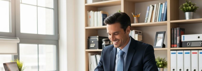 Sylvan Learning franchise owner reviewing financing documents