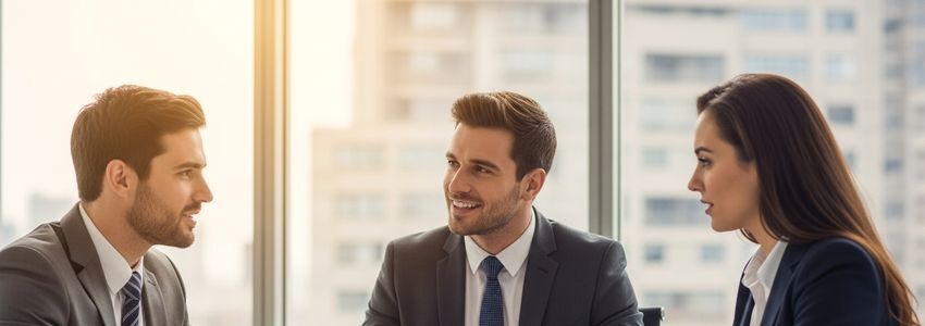 Franchise owners reviewing financing options with a business advisor