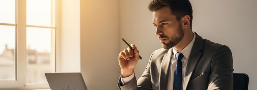 Business owner reviewing trade reference documents with a financial advisor in a modern office