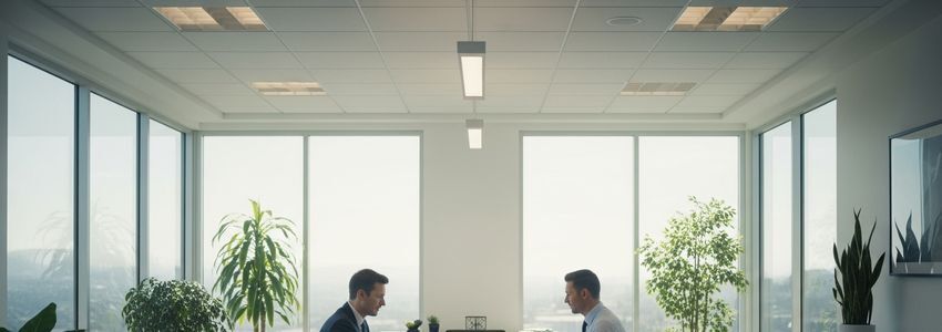 Small business professionals meeting to discuss loan options in a Ventura California office