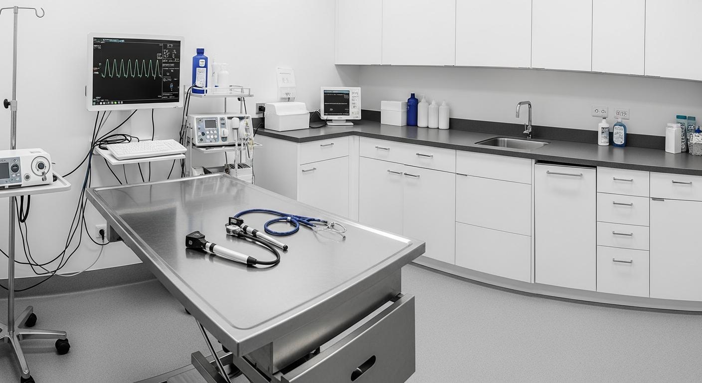 Modern veterinary clinic examination room — veterinarian business loans from Crestmont Capital