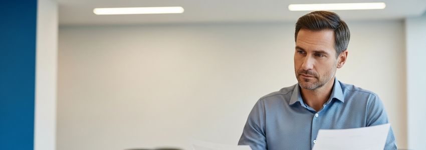 Small business owner reviewing alternative financing options after bank rejection