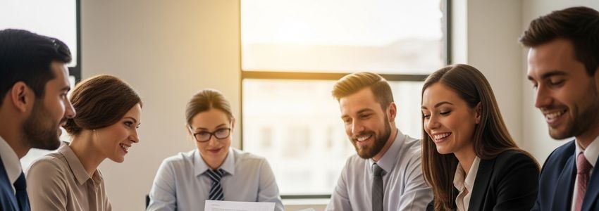 Wisconsin small business owners meeting with SBA loan advisor to review financing options