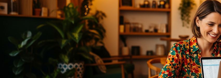 Small business owner reviewing working capital loan terms and business financing options