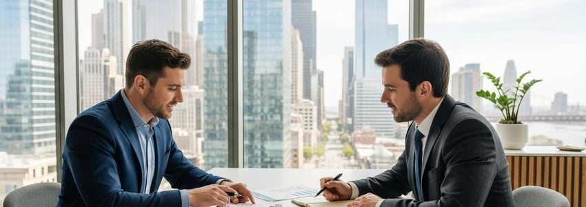 Restaurant owner reviewing working capital financing options with lender