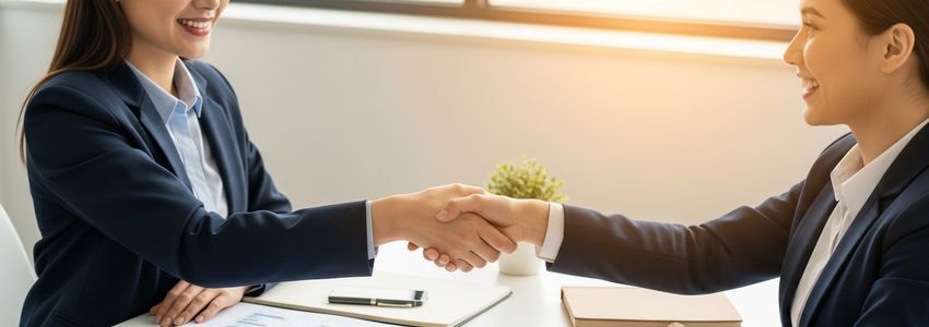 Business owner reviewing wholesale working capital loan documents with a financial advisor