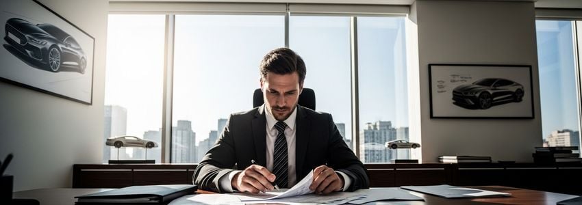 Ziebart franchise owner reviewing financing documents