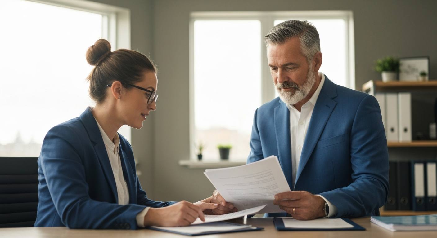 Alaska small business owner reviewing loan financing options with a financial advisor