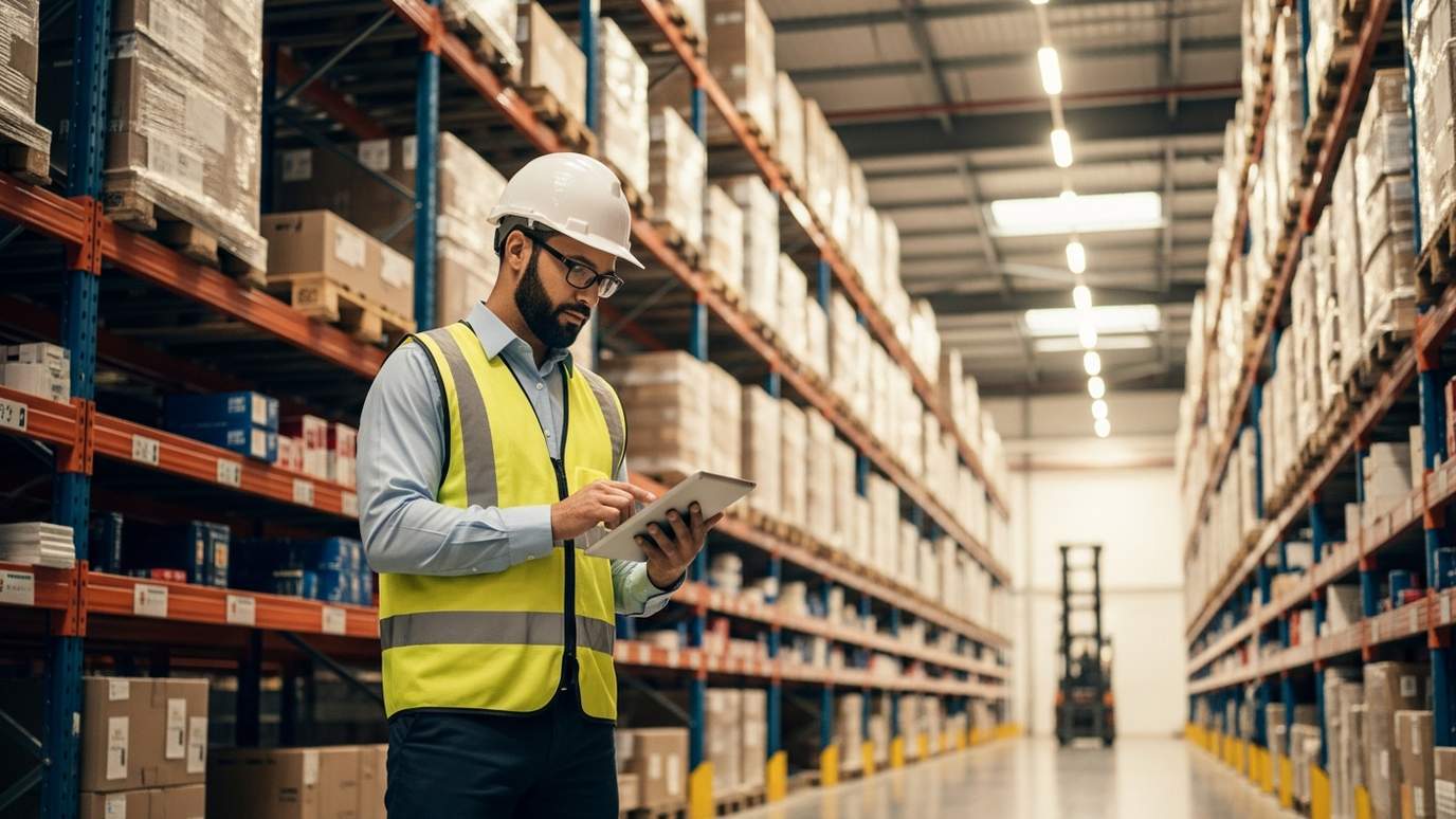 A business owner reviewing an asset-based lending agreement with a commercial lender at an office conference table