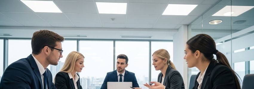 Business team discussing growth financing strategy