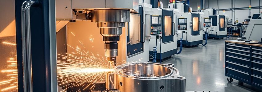 CNC machine shop with precision machining equipment showing business financing opportunities