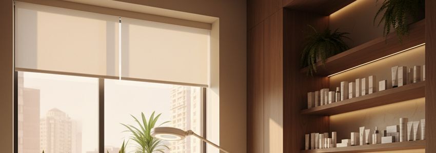 Dermatologist reviewing financing documents at a modern medical practice office