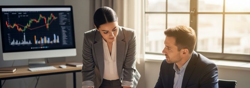 Generator contractor reviewing business loan financing options with a lender