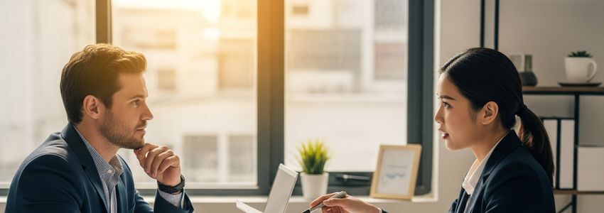 Business owner and advisor reviewing loan timing strategy