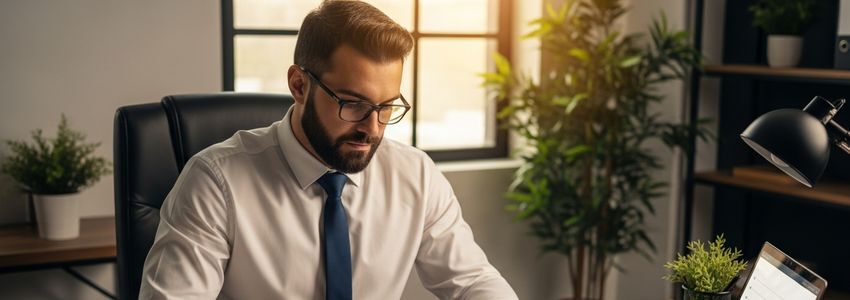 Business owner reviewing financial documents while preparing for a business sale with a professional advisor