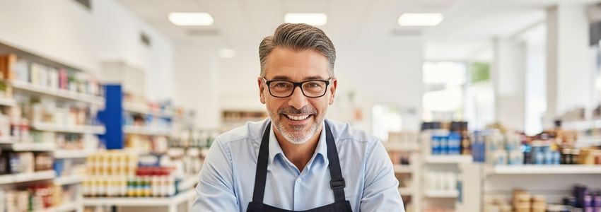 Small business owner in Peoria Illinois reviewing financing options