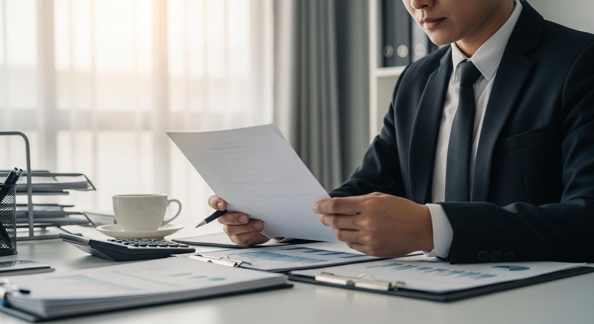 Jewelry store owner reviewing financing documents and financial planning for business growth