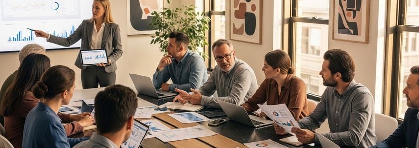 Business owner and lender building a professional relationship during a loan review meeting