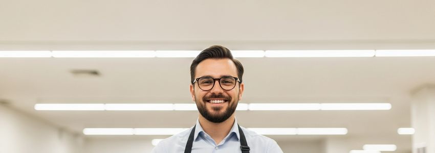 Louisville small business owner at retail shop counter