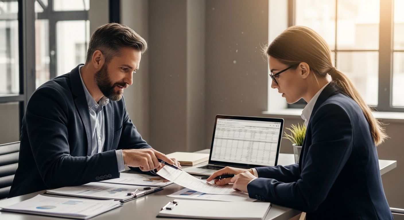 Small business owner and loan advisor reviewing financing options in Mississippi