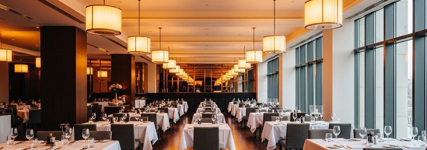 Upscale restaurant interior showcasing a thriving commercial dining establishment eligible for a restaurant property loan