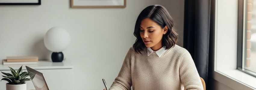 Roofing business owner reviewing financing documents for a roofing contractor business loan