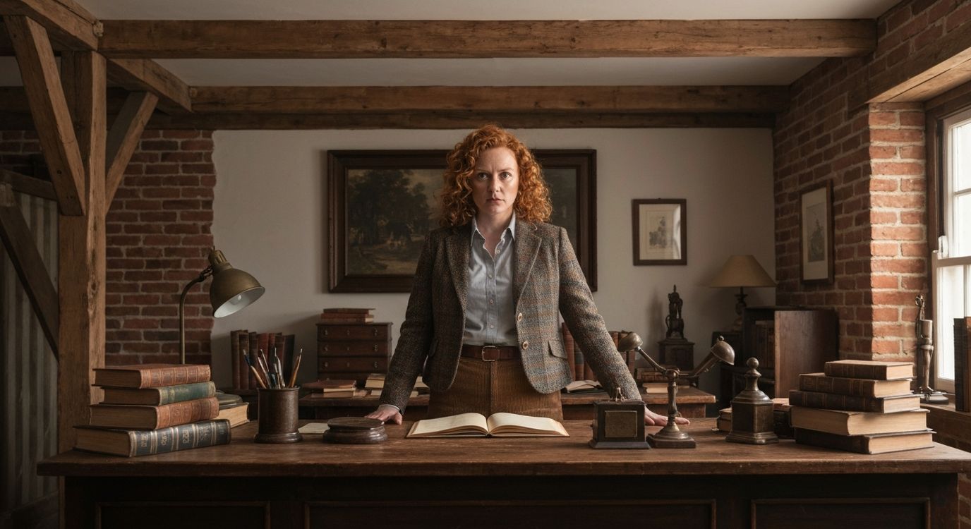 Dentist reviewing business loan documents at an office desk with dental clinic equipment visible in background