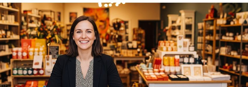 Small business owner at their storefront, representing short-term business loan financing opportunities