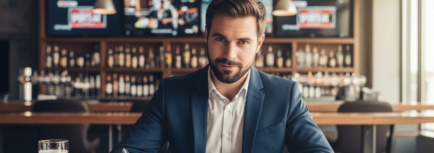 Sports bar owner reviewing financing options for their establishment