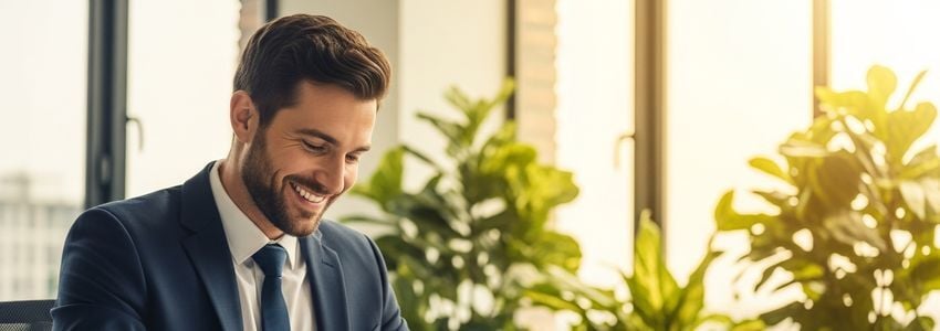 Business owner reviewing franchise loan documents with a financial advisor in a professional office setting