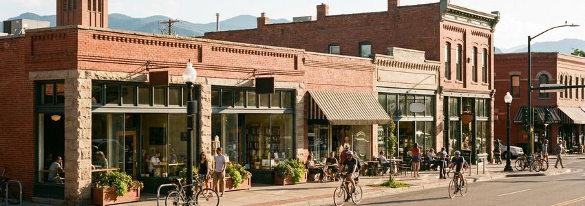 Small business street scene in Colorado