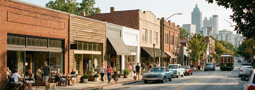 Small business street scene in Georgia