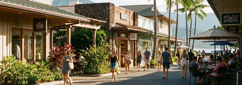Small business street scene in Hawaii