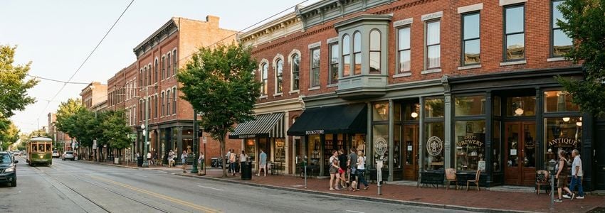 Small business street scene in Kentucky